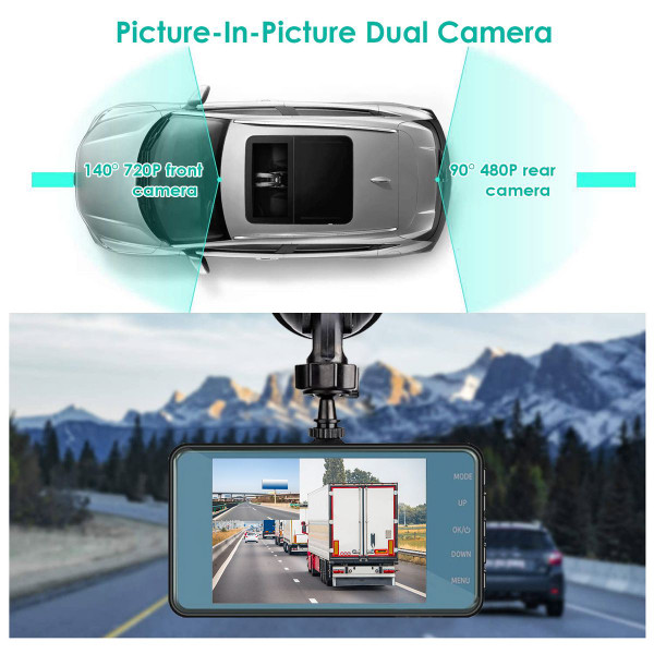 iMounTEK® 720p Dual Dash Cam product image