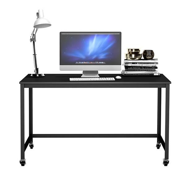 Wood Top Metal Frame Rolling Laptop Computer Desk  product image