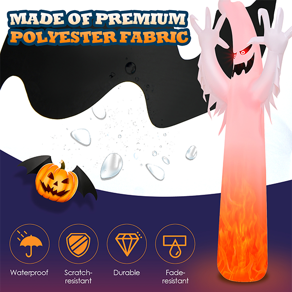 12-Foot Inflatable Ghost with Built-in LED Lights product image