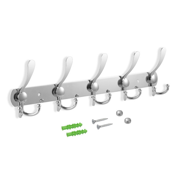 iMounTEK® 15-Hook Stainless Steel Wall-Mounted Hanger Rack product image