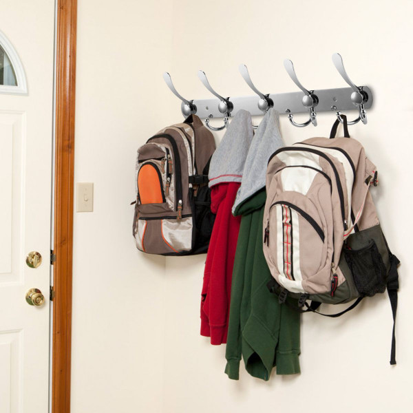 iMounTEK® 15-Hook Stainless Steel Wall-Mounted Hanger Rack product image