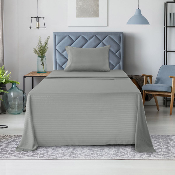 Brushed Microfiber Striped Bed Sheet Set product image