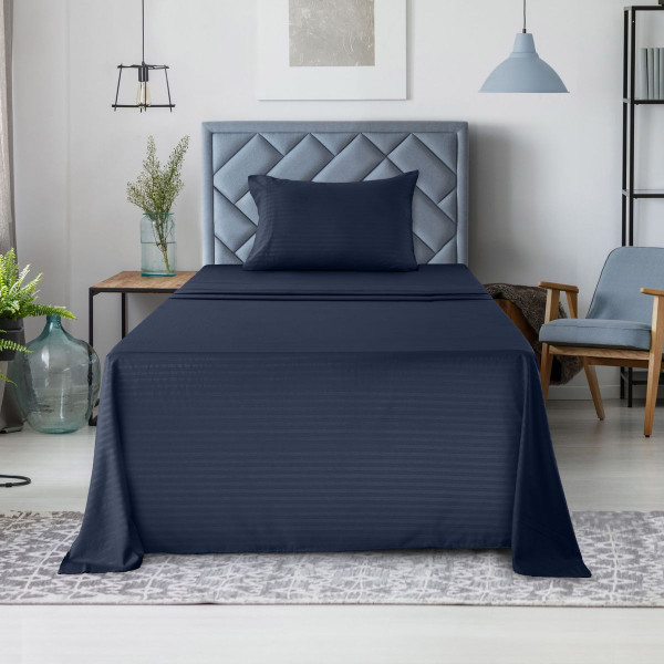 Brushed Microfiber Striped Bed Sheet Set product image