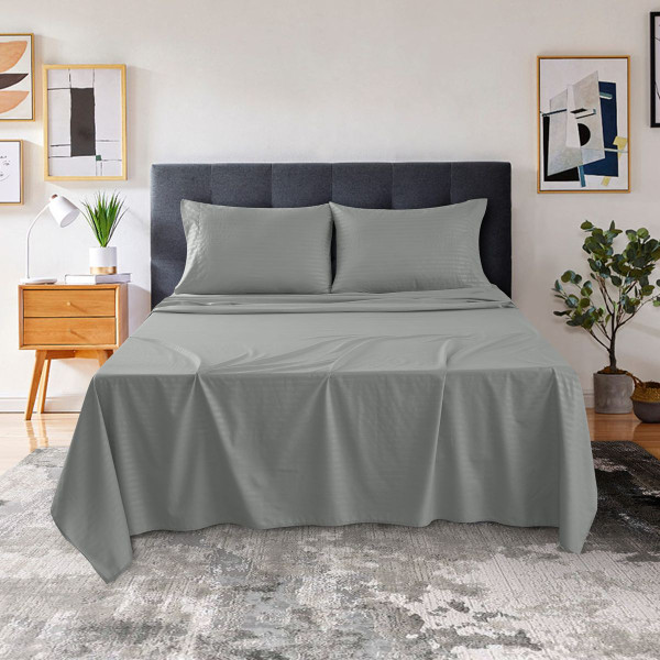Brushed Microfiber Striped Bed Sheet Set product image