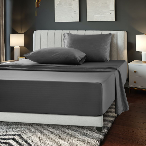 Brushed Microfiber Striped Bed Sheet Set product image