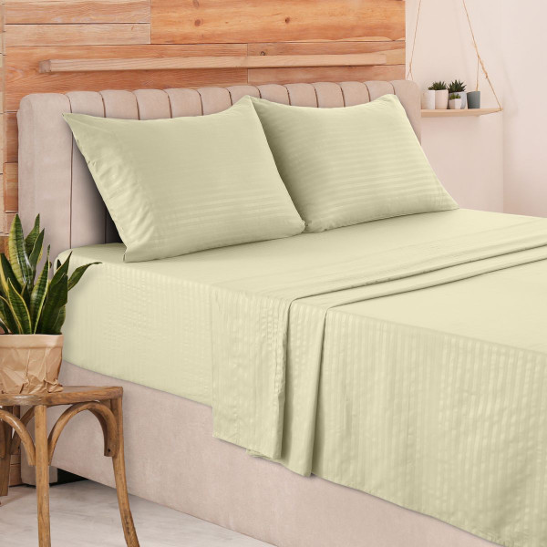 Brushed Microfiber Striped Bed Sheet Set product image