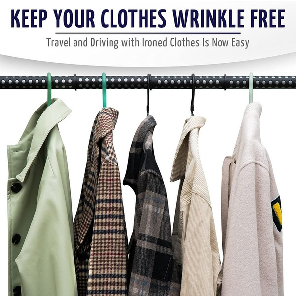 Zone Tech® Car Expandable Clothes Hanger Bar (1- Or 2-Pack) product image