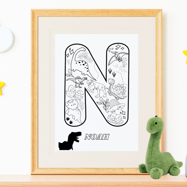 Personalized Kids' Name Coloring Poster product image