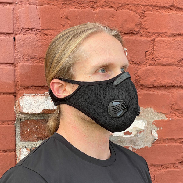 Performance Sports Face Mask with Activated Carbon Filter and Breathing Valves product image