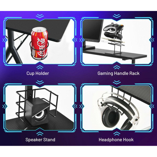 Y-Shaped Gaming Desk with Phone Slot and Cup Holder product image