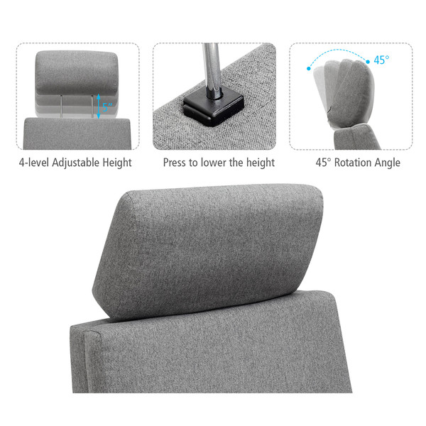 Gray Massage Vibrating Recliner with Remote Control product image