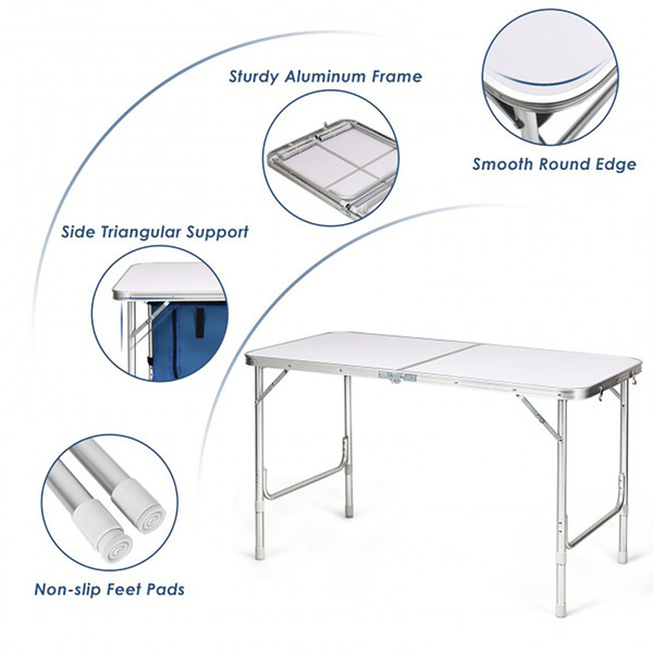 Height Adjustable Folding Camping Table product image