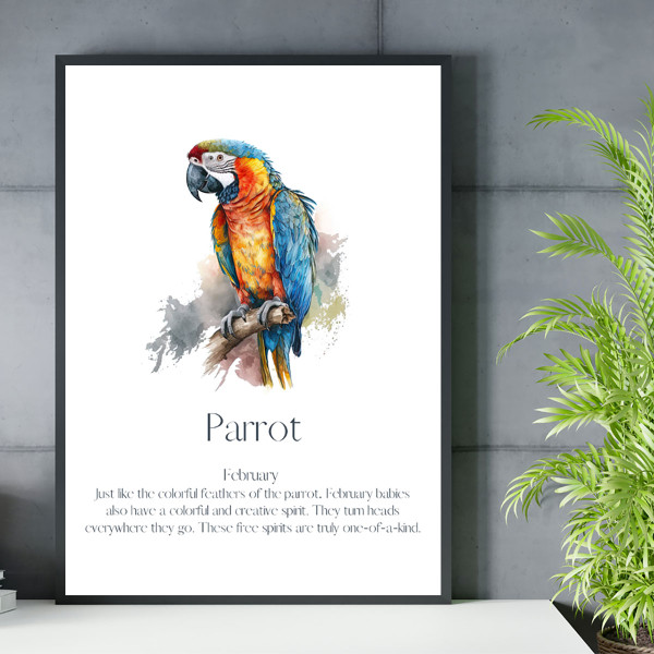 Monthly Birds Wall Art Prints product image