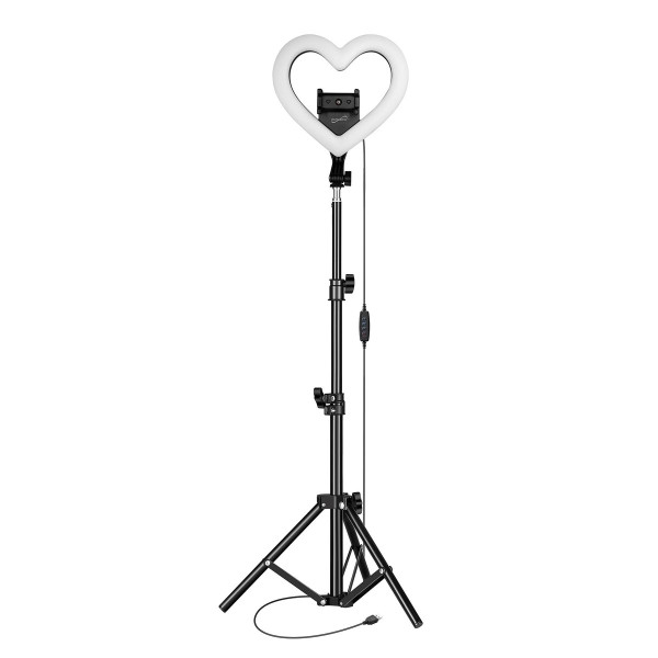 SuperSonic® Pro Live Stream 10-Inch Heart-Shaped Selfie Ring Light, SC-2310SRH product image