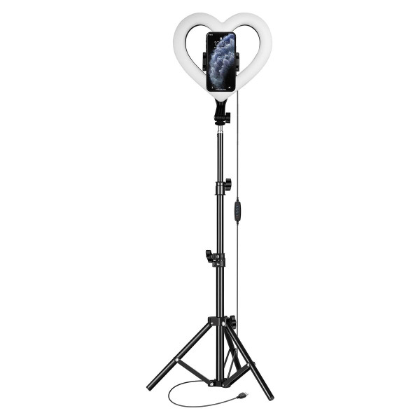 SuperSonic® Pro Live Stream 10-Inch Heart-Shaped Selfie Ring Light, SC-2310SRH product image