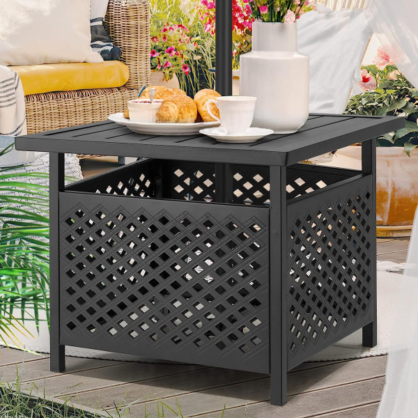22" x 22" Outdoor Patio Table with Umbrella Hole product image