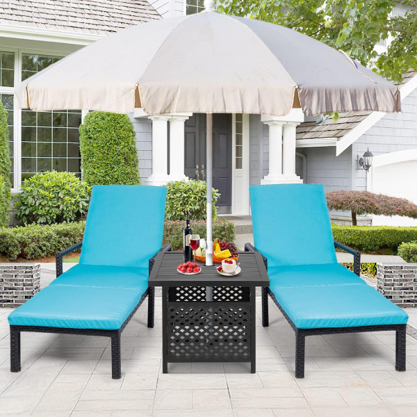22" x 22" Outdoor Patio Table with Umbrella Hole product image