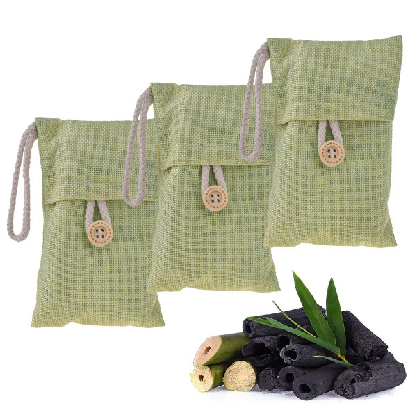 Odor-Eliminating Natural Bamboo Charcoal Air Purifying Bag (3-Pack) product image