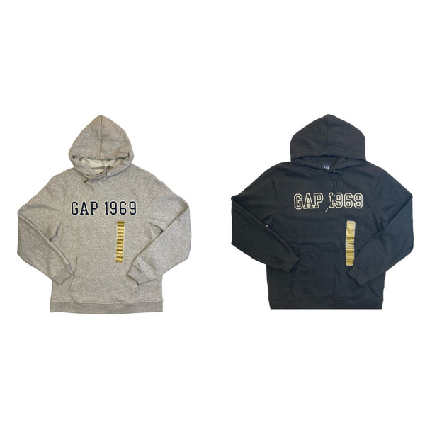 GAP Men's Varsity Inspired 1969 Logo Long Sleeve Hoodie - Pick Your Plum