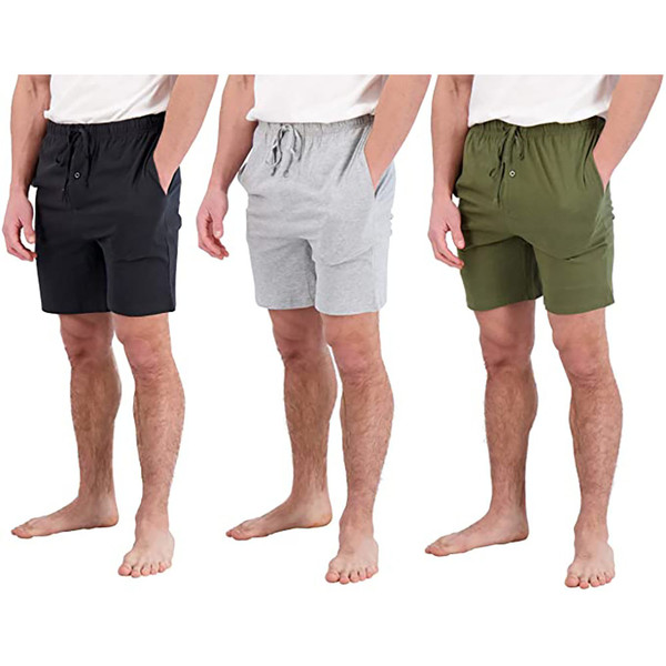 Men's Cotton Lounge Shorts with Pockets (3-Pack) product image