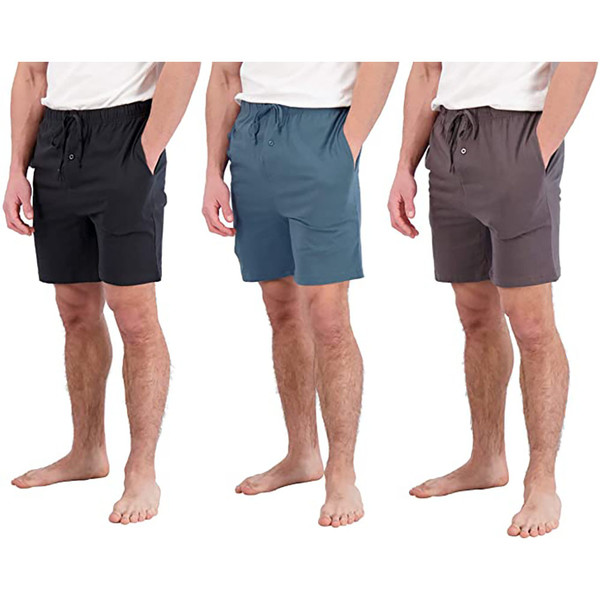 Men's Cotton Lounge Shorts with Pockets (3-Pack) product image