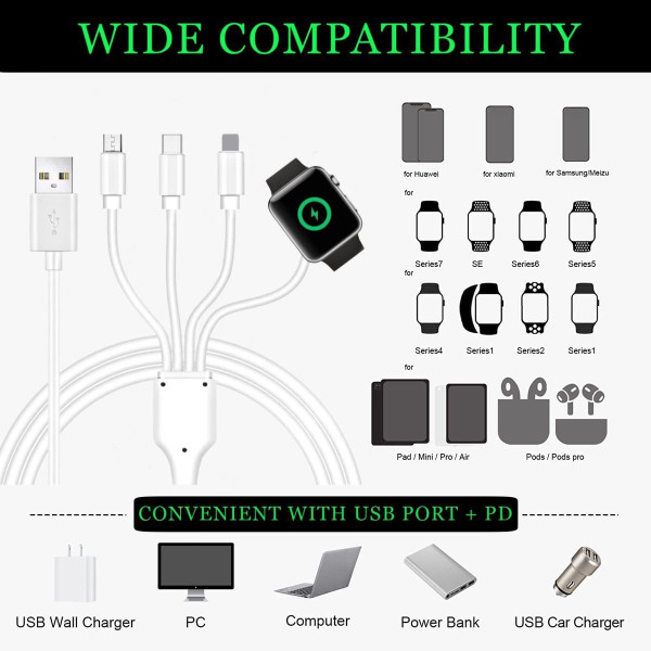 Universal 4-in-1 Watch and Phone Charger product image