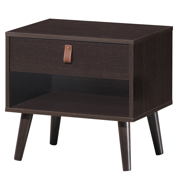 Mid-Century Style Nightstand with Drawer Storage Shelf product image