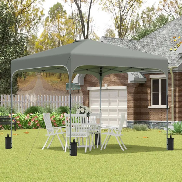 10' x 10' Pop-up Canopy Tent with Wheeled Carrying Bag and 4 Sand Bags product image