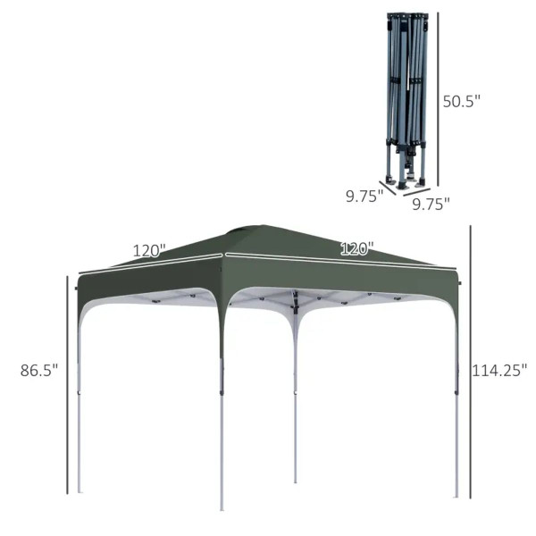 10' x 10' Pop-up Canopy Tent with Wheeled Carrying Bag and 4 Sand Bags product image