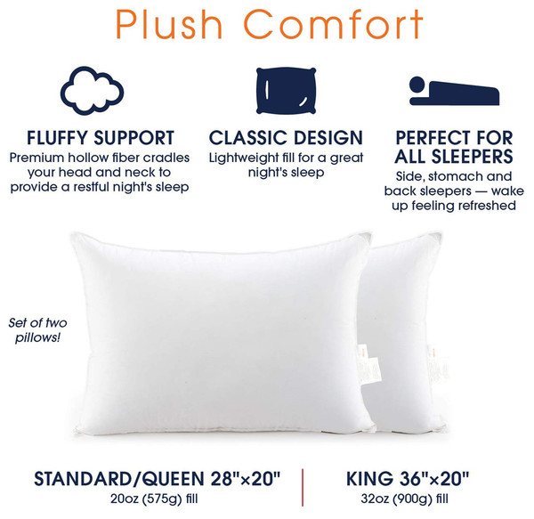 Buy Plush Down-Alternative Gel-Fiber Pillow (2-Pack)