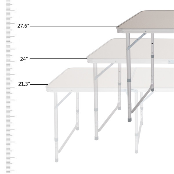 Aluminum Alloy Height-Adjustable Folding Table product image