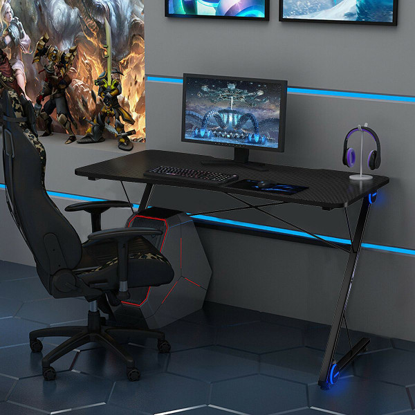 43.5-Inch Z-Shape Gaming Desk with LED Lights product image