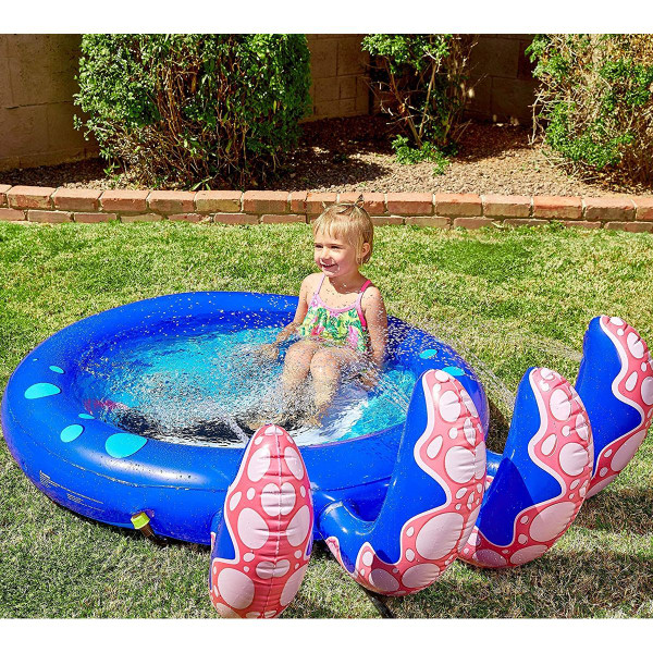 Kids' 47-Inch Inflatable Octopus Sprinkler Splash Pool Pad product image