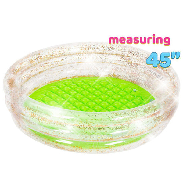 Kids' 45-Inch Inflatable Transparent Glitter Kiddie Pool product image