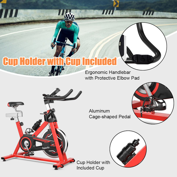 Indoor Stationary Fitness Cycling Bike with Electronic Display product image