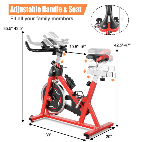 Indoor Stationary Fitness Cycling Bike with Electronic Display product image