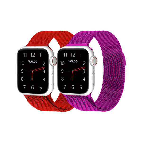 Waloo® Milanese Watch Band for Apple Watch Series 1-7 (2-Pack) product image