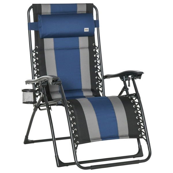 Outsunny® XL Zero-Gravity Recliner Padded Patio Lounger Chair product image