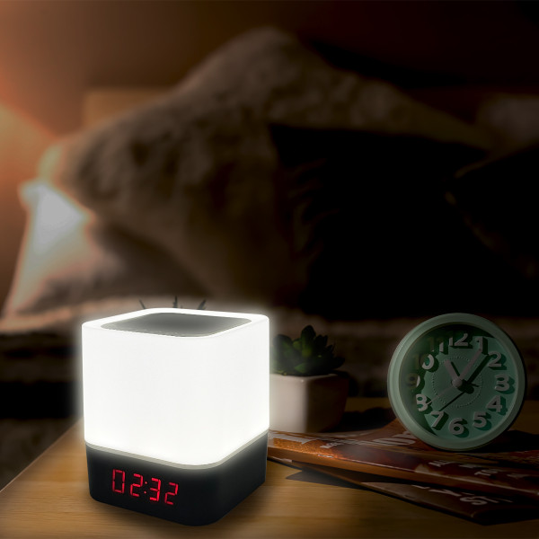 Color-Changing Wireless Speaker with Alarm Clock product image