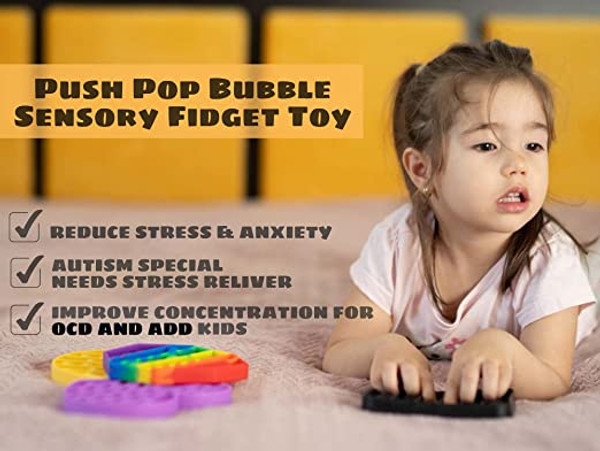 Kids' 4-Count Push-Pop Bubble Fidget Silicone Sensory Toys (2-Pack) product image