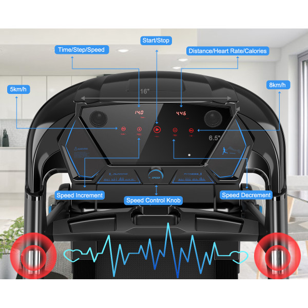 SuperFit™ 2.25HP Folding Treadmill product image