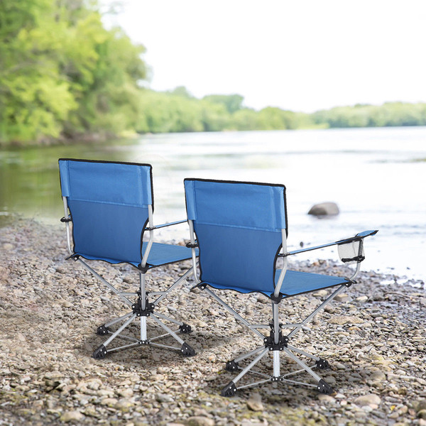 Swivel Camping Chair with Cup Holder & Carrying Bag product image