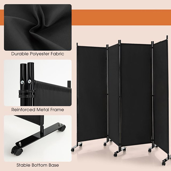 4-Panel Folding Room Divider product image