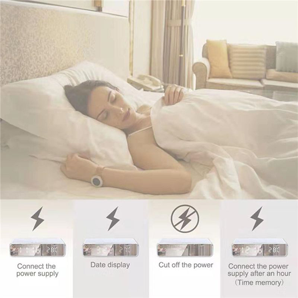 LED Alarm Clock with Wireless Charger and USB Port product image