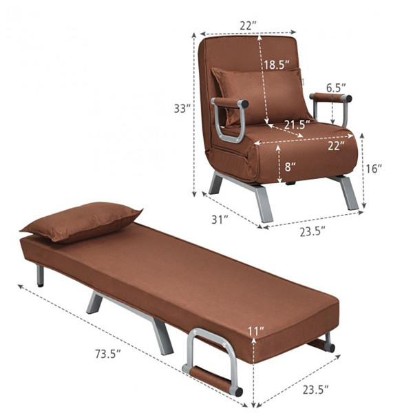 Folding 5-Position Convertible Sleeper Chair product image