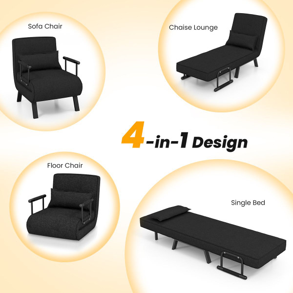Folding 5-Position Convertible Sleeper Chair product image