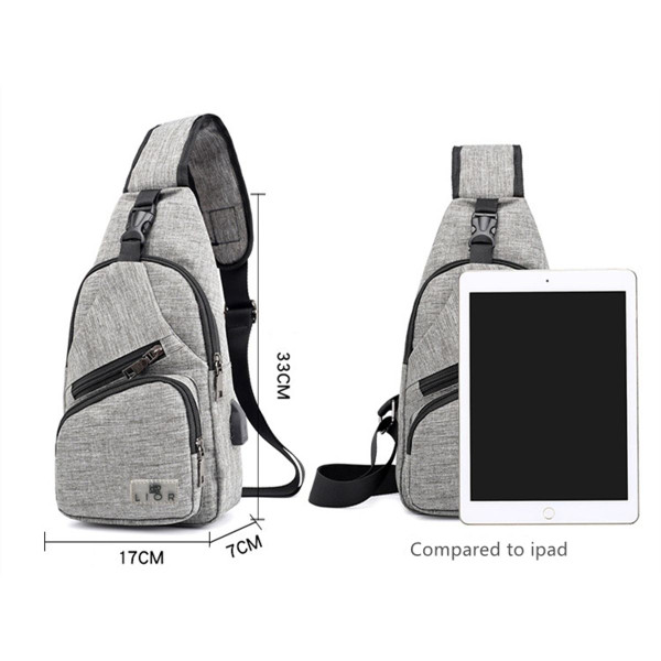 Lior™ Shoulder Crossbody Backpack with USB Cable product image