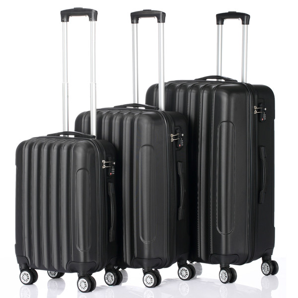 3-Piece Travel Luggage Suitcase Set with Metal Frame & TSA Lock product image
