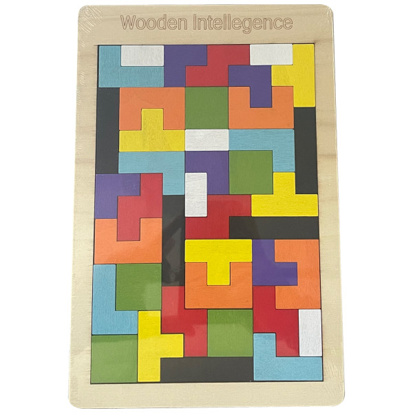 40-Piece Wooden Tetromino Jigsaw Puzzle Brain Teaser Game product image