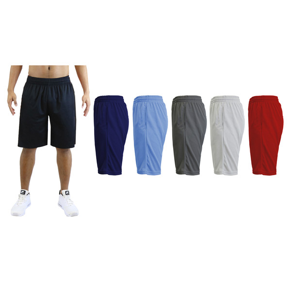 Men’s Moisture Wicking Active Mesh Shorts (3-Pack) product image